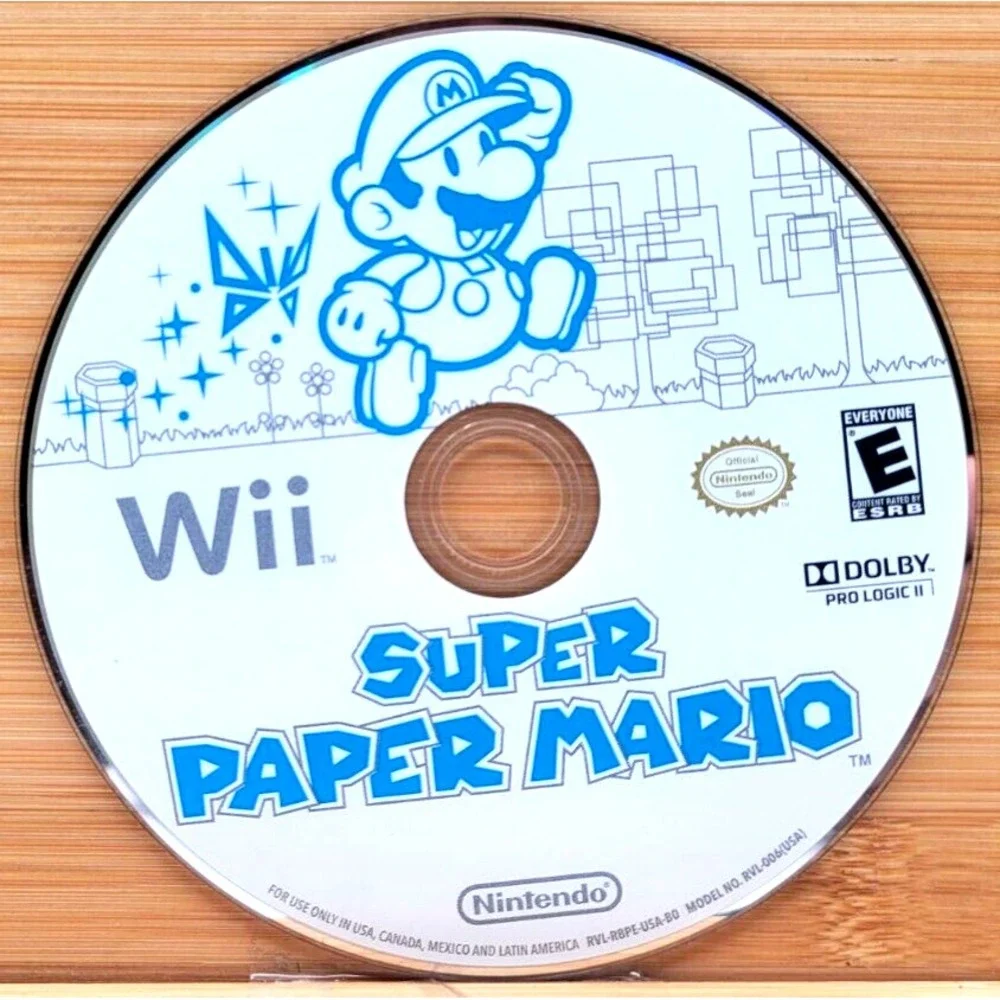 Super Paper Mario Wii‎ GAME NINTENDO Wii 2007 GAME DISC ONLY